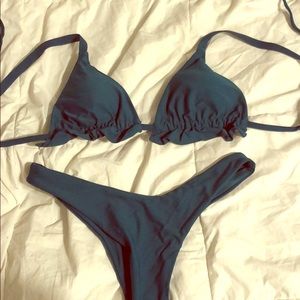 Aqua blue bikini